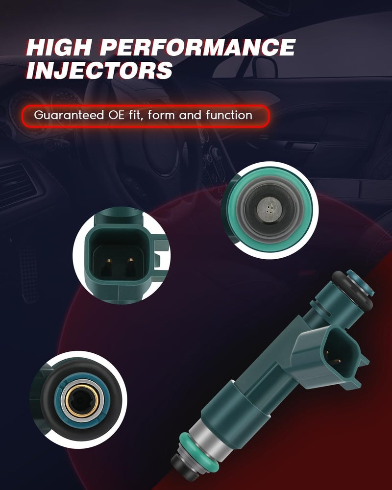 ANGLEWIDE FJ985 Injectors ANGLEWIDE Fuel Injectors Sets fit for Chevy Cobalt,for Chevy HHR,for Chevy for Malibu,for Pontiac G5,for Pontiac G6,for Pontiac Solstice,for Saturn Aura 4pcs 12602480 - Image 4